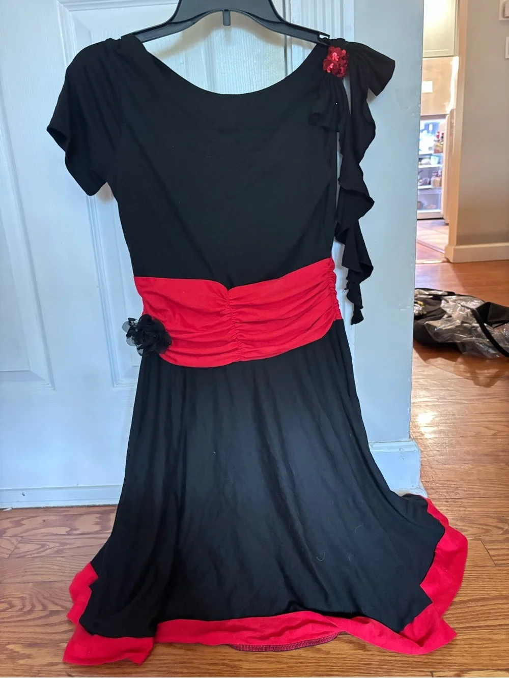 Black and Red Girl’s Ruffle Costume/ Dress